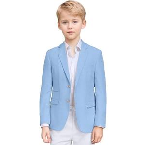 Bofan Linen Suit Jackets for Boy Casual Sport Coat Slim Fit Sky Blue Boys Blazer 14-16 Teen Boy Outwear Jacket & Coats Homecoming Summer Wedding Outfit Size 16