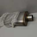 2.75 inch Exhaust Muffler,Straight-Through Performance Muffler Resonator with Universal Stainless Steel muffler for Cars, Trucks(2.75''Inlet/Outlet)