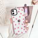 NITITOP Compatible with iPhone 11 Case Cute Clear for Women Girls Pink Love Heart Pattern Ultra Slim with Bumper Protector Soft TPU Anti-Yellow Protective Cover - Pink Heart