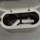 SUBEKYU Mini Trash Can with Lid,Small Desk Trash Can,Countertop Mini Garbage Cans,Tiny Waste Basket,White,with 3 roll Bags