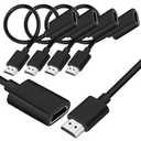 SaiTech IT 4 Pack 19 Pin Male to Female HDMI Extension Cable Support 4K 1080P HDMI Extender Adapter Compatible for TV Stick DVD HDTV LCD HD TV  (1FT, Black)