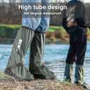 Waterproof Shoe Covers Rain Boot Cover for Men and Women (Large, Blackish Green)