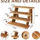 Wooden Cupcake Stand for 24 Cupcakes, 4 Tier Cupcake Display Stand Rustic Tiered Display Stand Dessert Table Display Set Cupcake Stand for Baby Shower Decorations Birthday Party Supplies Perfume Display(Pine Wood 2Pcs)