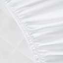 Crib Bed Skirt 28 x 52 with 14 Drop Pleated Dust Ruffle for Baby Boys Girls Elastic Adjustable Fit Toddler Bedskirt Easy On/Off Soft Nursery Standard Crib Bedding Skirts Solid White Crib Skirt