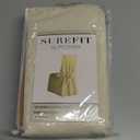 SureFit Natural Cotton Duck Dining Chair Slipcover  Full Length Relaxed Fit Chair Cover/Perfect for Adding Accents to Your Dining Room