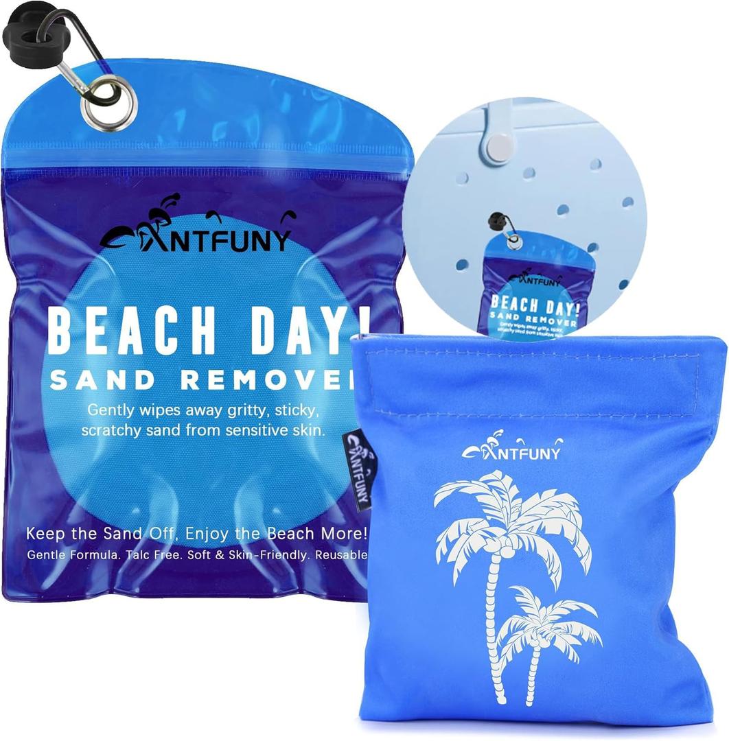 Beach Sand Remover Sand Eraser Wipe Mitt Family Kids Women 2025 Beach Vacation Essentials Hawaii Honeymoon Accessories Alaska Cruise Ship Gear European Costa Rica Bahamas Trip Must Haves (1pcs Square Palm)