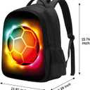 SARA NELL Kids Growing Fire Soccer Backpack for School Boys Girls,Kindergarten Elementary Toddler School Backpack, Premium Book Bag with 2 Main Compartment, 15.7 Inches