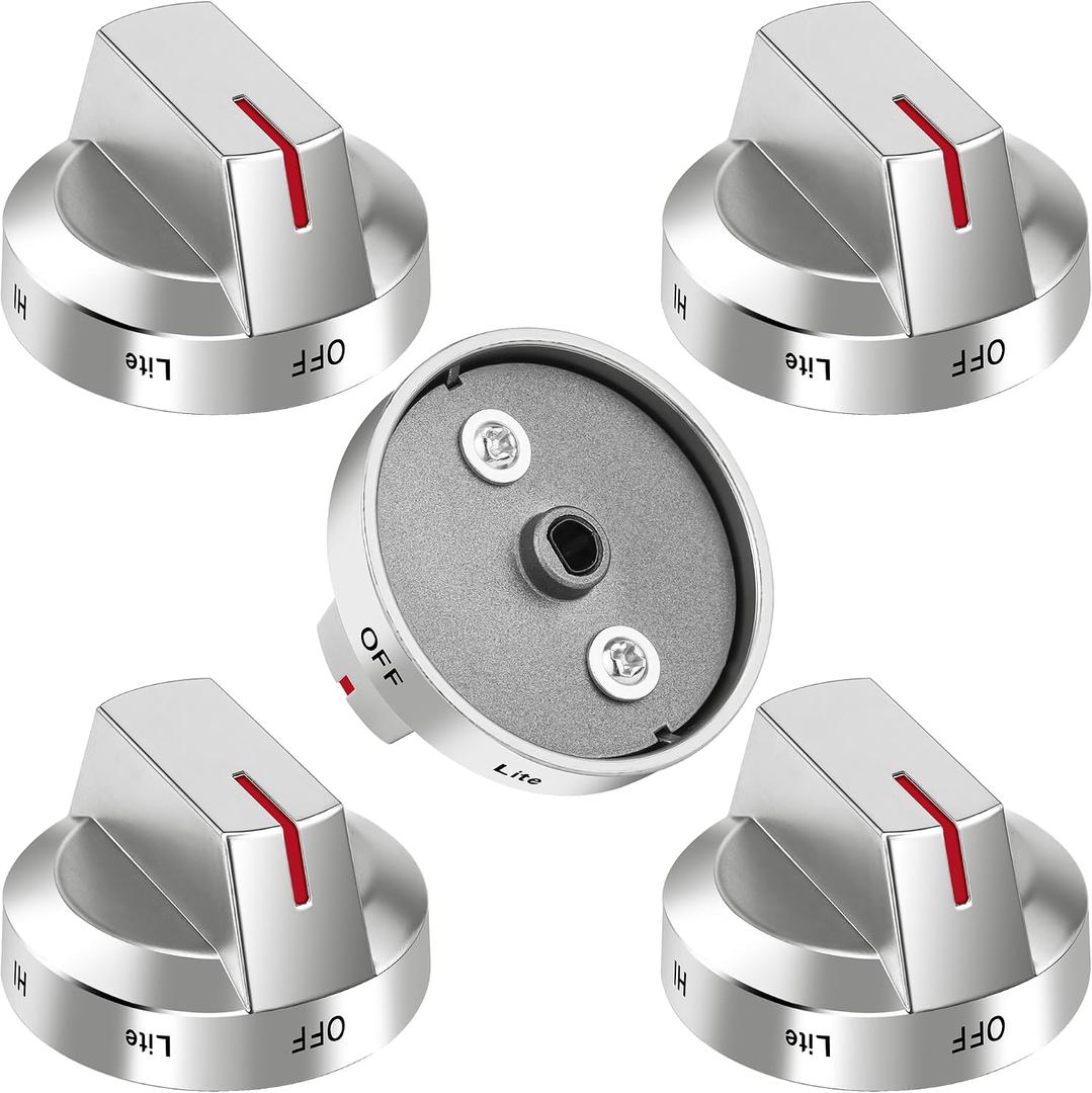 AMI PARTS DG94-03500A/Z Fit for Samsung Gas Stove Knob Replacement (5PCK) and DG94-03500U Gas Stove Knobs-Models NX60T8111SS NX60T8311SS NX60T8711SS for Samsung Oven Stove knobs
