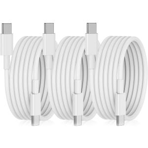 3pack USB C to USB C Cable, 60w (3A) 6FT Fast Long Charger Cord for iPhone 16/15/15 Pro/15 Plus/15 Pro Max,iPad Pro12.9/11, iPad mini 6, iPad Air 4/5,Samsung S23/22