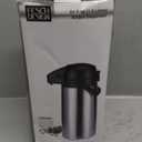 Airpot Coffee Dispenser with Easy Push Button | Stainless Steel | Double-Wall Vacuum Insulated Thermos | Effectively Keeps Beverages Hot or Cold