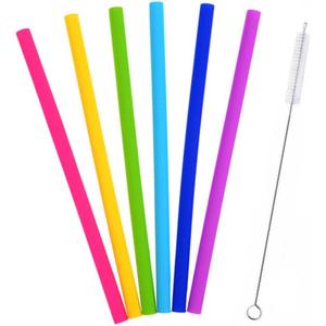Gatuida 6 Pack Reusable Straws Food Grade Silicone Perfect for Travel -free Straight Comfortable