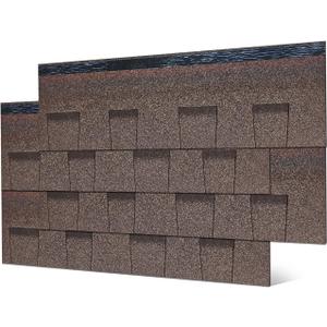 Roofing Shingles for Roof House Repair Tiles Shed Decor,Asphalt Shingles (Brown-Architechtural) 8PCS,39.4"x13.4"