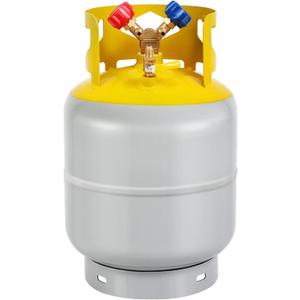 Refrigerant Recovery Cylinder Tank 50 LB, 1/4 SAE Y-Valve Freon Recovery
