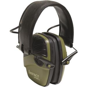 Howard Leight Impact Sport Sound Amplification Electronic Earmuff, Green (R - 01526) (Adult)