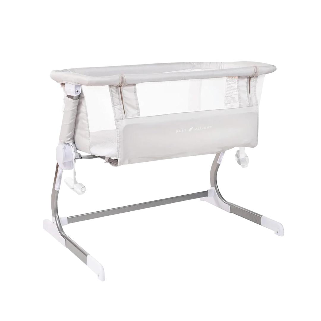 Baby Delight Beside Me Dreamer Bassinet | Bedside Sleeper | 7-Position Height Adjustment | Driftwood Grey
