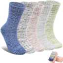 5 Pairs Fuzzy Soft Cozy Comfortable Socks for Women, Casual Sleep Comfy Socks, Perfect Warm Winter Gifts for Women Size 5-9
