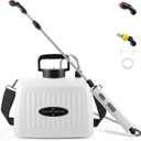 Electric Sprayer, Battery Powered Sprayer 8L/2 Gallon, with 3-Adjustable Nozzles, Retractable Wand, Rechargeable Handle & Adjustable Shoulder Strap, Suitable for Garden, Lawn & Cleaning.