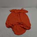 Women's Adjustable Strappy Split Summer Beach Casual Midi Dress (Medium, Orange)