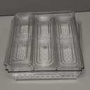 10 Pack Refrigerator Pantry Organizer Bins, Stackable Fridge Organizer Bins with Lids, Clear Plastic Food Storage Bins for Kitchen, Countertops, Cabinets, Fridge, Drinks, Fruits, Vegetable, Cereals