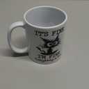 Funny Black Cat Coffee Cups, Its Fine Everything is Fine, Christmas Birthday Gifts for Cat Lovers, Funny Coffee Mug for Women, Men, Humor Office Mug, 11 Oz Ceramic Coffee Mugs (Color 3)