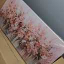 ZOMNAI Beautiful Blooming Pink Flowers Painting Plants Wall Art Decor Artwork for Bedroom (20x40 Inches)