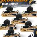 2 Inch Ratchet Straps 6 Pack, 15ft Heavy Duty Tie Down Straps with J Hooks, 6000 LBS Break Strength, 2000 LBS Working Load, Cargo Ratchet Straps for Truck Trailer ATV Motorcycle