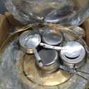 6QT Gold Chafing Dishes for Buffet, 304 Stainless Steel Food Pan with Lid, Round Chafing Dish Buffet Set of 4 Pack Food Warmer, Food Warmers for Parties Buffet Catering Events Dinners