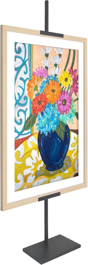Americanflat Adjustable Tabletop Easel Stand for Picture Frames up to 50" - Ideal Picture Frame Stand to Display Art, Signs, or Photos - Use Easel Stands for Home or Events - Black