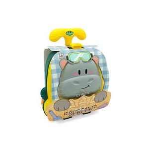 Hippo Trolley Case Sand Toys Beach Set Including Shovel Rake Sand Molds Summer Outdoor Toys for Kids 