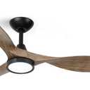 Roomratv Ceiling Fans with Lights,52 Inch,Quiet & Strong Motor,6 Speeds,3CCT,Timer,Easy to Install,Black Modern Ceiling Fan for Living Room,Bedroom,Kitchen,Office,Farmhouse,Patios, 52 inches-3 blades