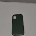 SHIELDON Case for iPhone 16 6.1", Compatible with MagSafe, Genuine Leather Magnetic Wireless Charging Non-Slip Shockproof Protective Cover with Metal Buttons & Camera Bump Frame - Midnight Green