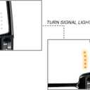 Towing Mirrors Compatible for 2014 15 16 17 2018 for Chevy Silverado GMC Sierra Rear View Mirrors Black Housing with Power Heated Turn Signal Light (Set of 2)