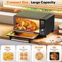 Nuwave Bravo Pro Convection Air Fryer Toaster Oven Combo, 2025 New and Improved, 10-in-1, 50-450F Temp Controls, Quick & Even Crisp Technology, 21Qt Capacity, Black, PFAS Free