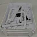 Sywhitta 3-Tier Plastic Rolling Utility Cart with Handle, Multi-Functional Storage Trolley for Office, Living Room, Kitchen, Movable Storage Organizer with Wheels, White