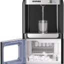 ICEPURE 3-in-1 Water Dispenser with Built-in Ice Maker, Water Cooler Dispenser for 5 Gallon Bottle Top Loading, Hot and Cold Water Dispenser with Child Lock for Home and Office, 33lbs/24H