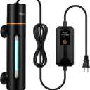 hygger 11W Aquarium U-V Light with Timer, 360 Protective Shield Clean Lamp for Green Water & Algae, Amphibian Small U-V Light for 60-180 Gal Freshwater & Saltwater Fish Tanks