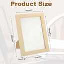 MECCANIXITY 7x9 Picture Frame, Solid Oak Wood Photo Frame 7x9 Frame Display 5.5x7.5 Optical Clear Acrylic Sheet Wall Mounting and Tabletop Display, Natural Wood, 1Pcs