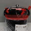 Broom with Dustpan Combo Set 54" Long Handle Adjustable Length Stainless Steel Broomstick Standing Dust Pan and Broom Set for Office Home Kitchen Lobby Floor Cleaning (Red and Black)