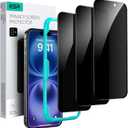 ESR 3 Pack for iPhone 16 / iPhone 15 Privacy Screen Protector, Anti-spy Tempered-Glass Privacy Screen Protector with Easy Installation Tool, Micro-Curved Edges, Case Friendly