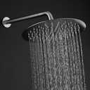 Voolan Shower Arm with Flange and Teflon Tape, Extension Shower Head Arm for Bathroom Fixed Shower Head, Solid Stainless Steel, Wall Mounted (20 Inch,Brushed Nickel)