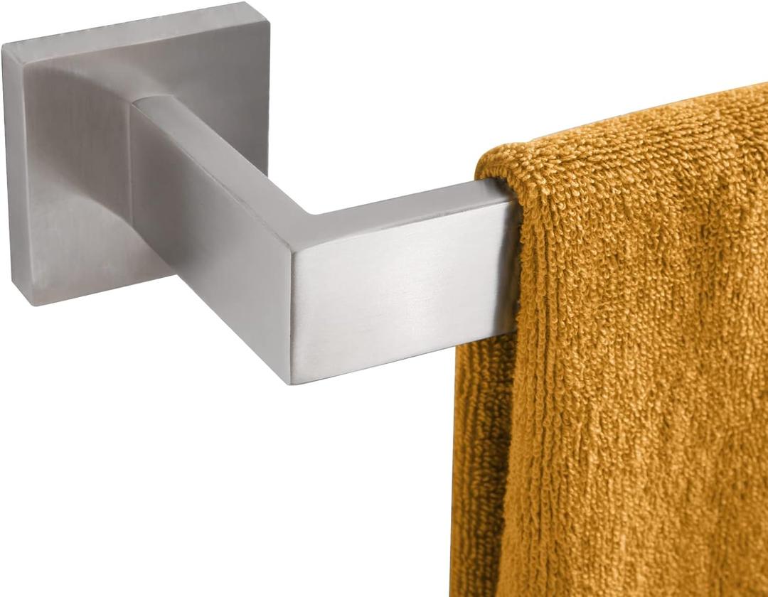 KOKOSIRI 36-Inch Single Towel Bar, Bathroom Kitchen Towel Holder, Wall Mounted SUS304 Stainless Steel Towel Rack, Brushed Nickel, B4003BR-L36