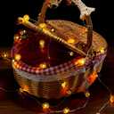 BlcTec Fall Decorations for Home 12.8FT 40 LED Fall String Lights with Acorns & 3D Pumpkins, Battery Operated Harvest Fairy Light with Timer for Indoor Outdoor Halloween Thanksgiving Autumn Fall Decor