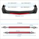 Universal Front Bumper Lip Chin Spoiler Splitter Diffuser Guard Wing Protector Trim Car Body Kit with Adjustable Support Splitter
