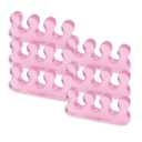 Toe Separators for Pedicure, Gel Toe Spacers for Men and Women Suitable for Overlapping Toes, Bunions, Hammer Toe, Soft Toe Spreader for Separating Toenails or Nails-4pcs (Pink)