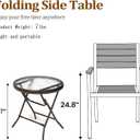 Outdoor Side Table - Small Patio End Table All Weather, Patio Furniture Sets and Outside Furniture for Pool, Balcony, Deck, Porch, Brown 1, 17.7"D x 17.7"W x 17.7"H
