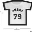 Umbra T-Frame T-Shirt Display Case Wall Mount, Small, Black Folding template included, dust proof protection, easy setup, modern design, plastic construction, Size: Small