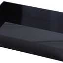 Sooyee Acrylic Serving Tray with Handles,16" x 12" Decorative Tray for Breakfast, Tea, Food, Butler,Coffee,Table Ottoman Vanity Countertop,Black