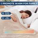 Westinghouse Electric Blanket Full Size, Super Cozy Soft Flannel 80"" x 84"" Heated Blanket with 10 Fast Heating Levels & 1-12 Auto-Off, Machine Washable, ETL&FCC Certification, Beige
