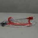 Steering Wheel Lock Anti-Theft Heavy Duty Secure Car Device, Adjustable Length Clamp Double Hook Locks Universal Fit Red