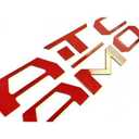 Erivis Car 3D Raised Adhesive Decals Letter Emblem Replacement Sticker for Toyota Tacoma 2024-2025 Rear Trunk Lid Badge Decal Nameplate (Red)